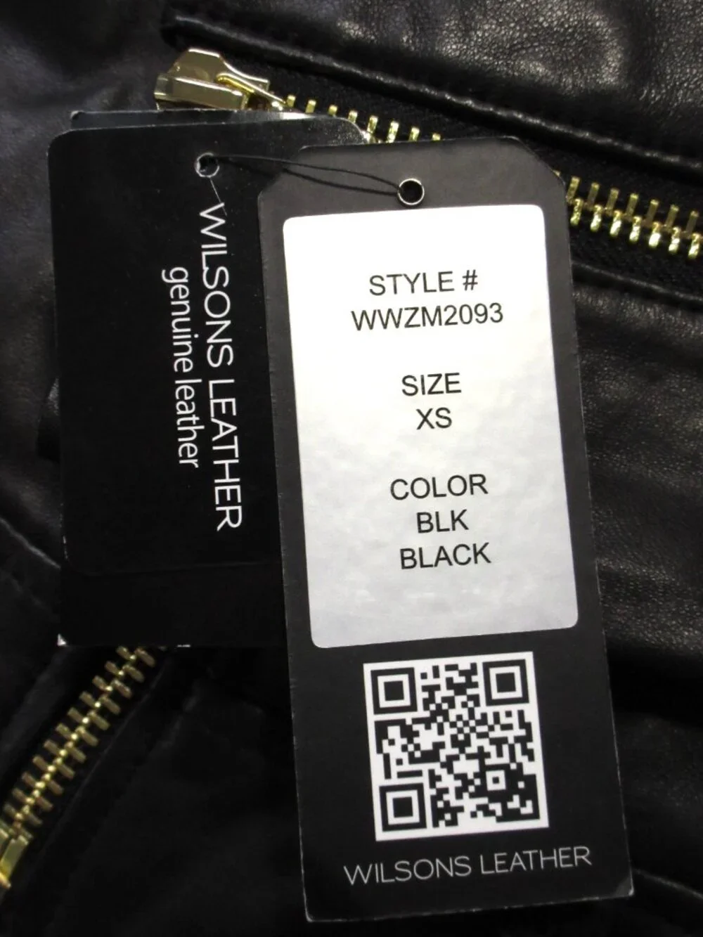 NWT Wilsons Leather Motorcycle Moto Jacket in Black XS - Picture 6 of 10